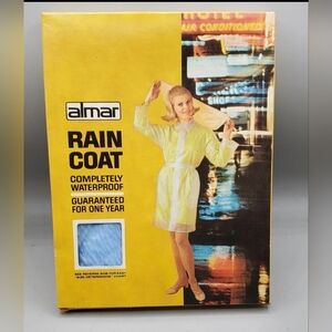 Vintage 60's Alamar Yellow Rain Coat And Hood for Women.